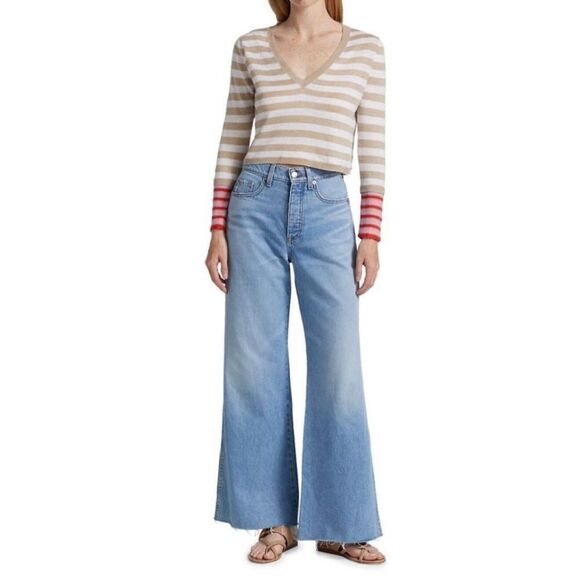 Veronica Beard Florrie Striped Knit Pullover - Picture 4 of 11